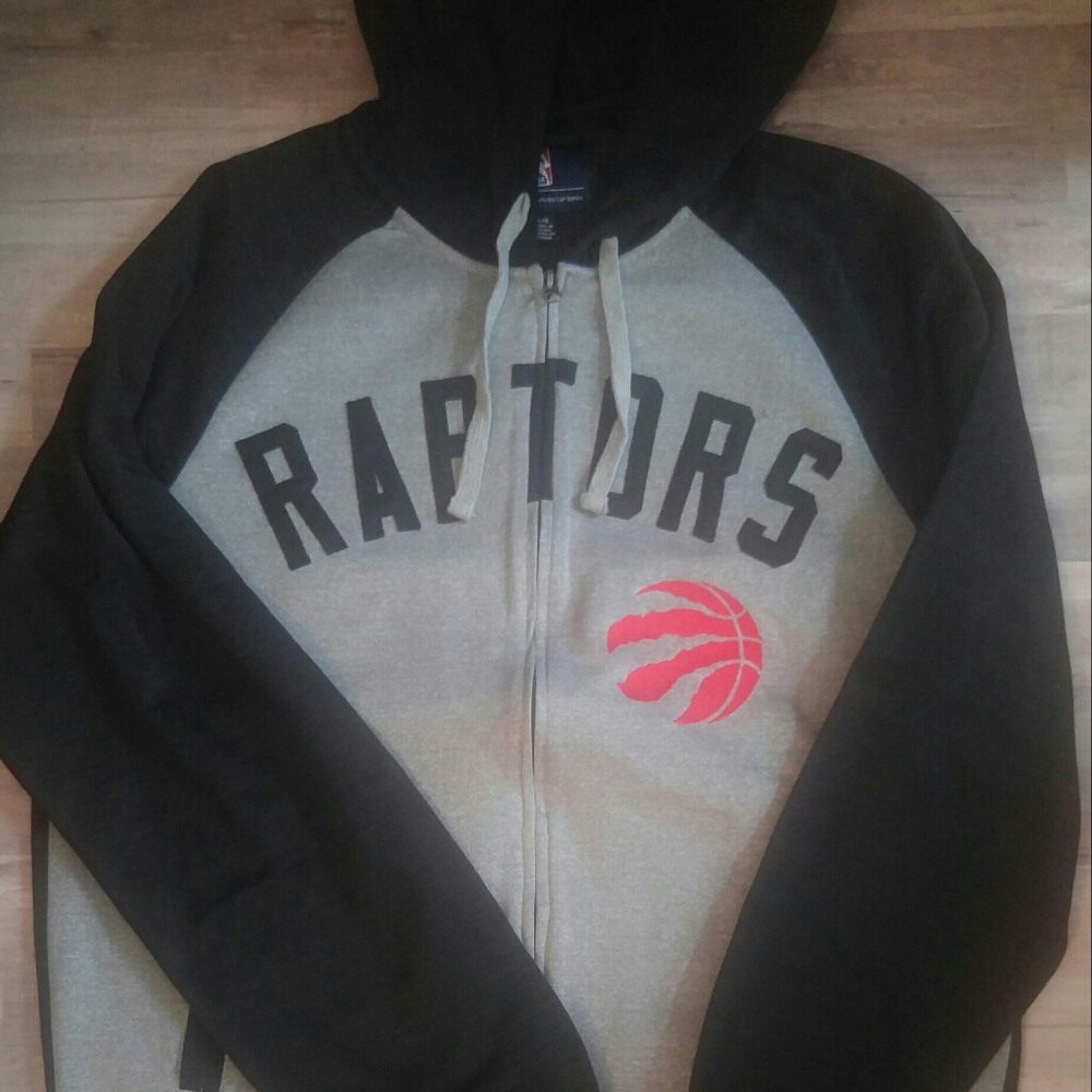 Toronto Raptors Zip-Up Hoodie Mens Sz L